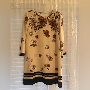 Zara cream floral dress - size Medium